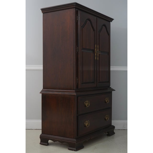 Age: Approx: 30 Years Old Details: Bracket Feet Raised Panel Doors Reddish Mahogany Finish Condition: Excellent Original...