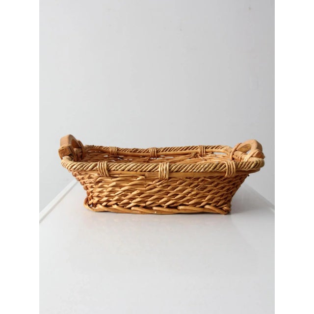 Late 20th Century Vintage Woven Basket Tray For Sale - Image 5 of 9