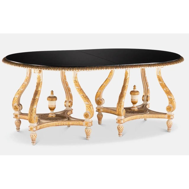 A rare, magnificent, and well documented French double pedestal dining table by iconic luxury Parisian design house Maison...