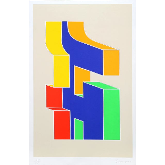 "Times Square Fragment #10" Serigraph by Chryssa For Sale