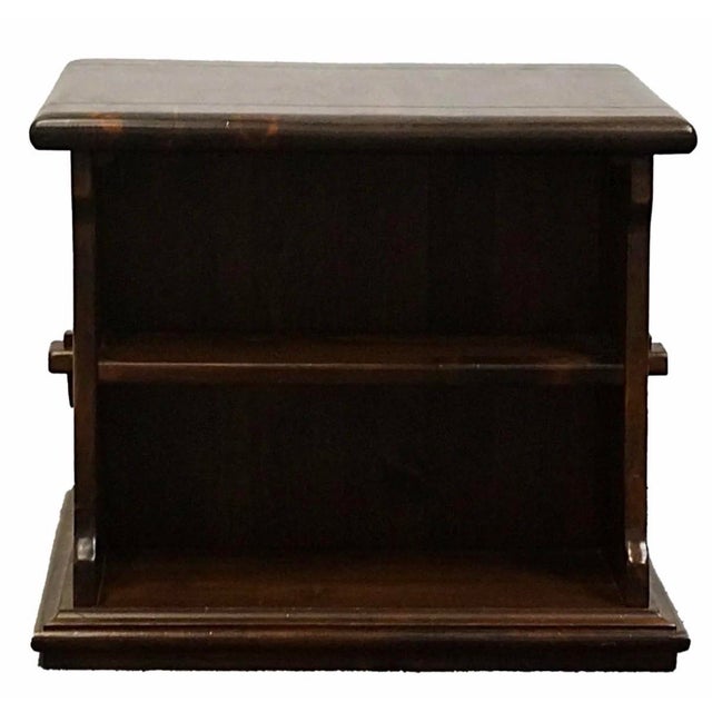 1980s 1980s Ethan Allen Antiqued Pine Old Tavern Accent Storage Bookcase End Table For Sale - Image 5 of 9
