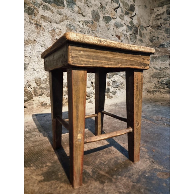French Workshop Stool, 1900s For Sale - Image 12 of 14