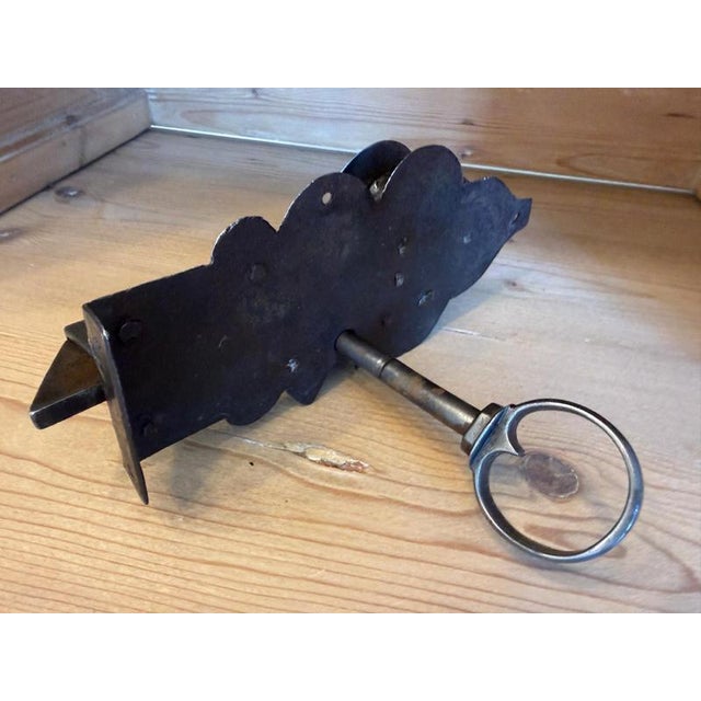 Baroque Iron Door Lock with Key, Set of 2 For Sale - Image 5 of 10