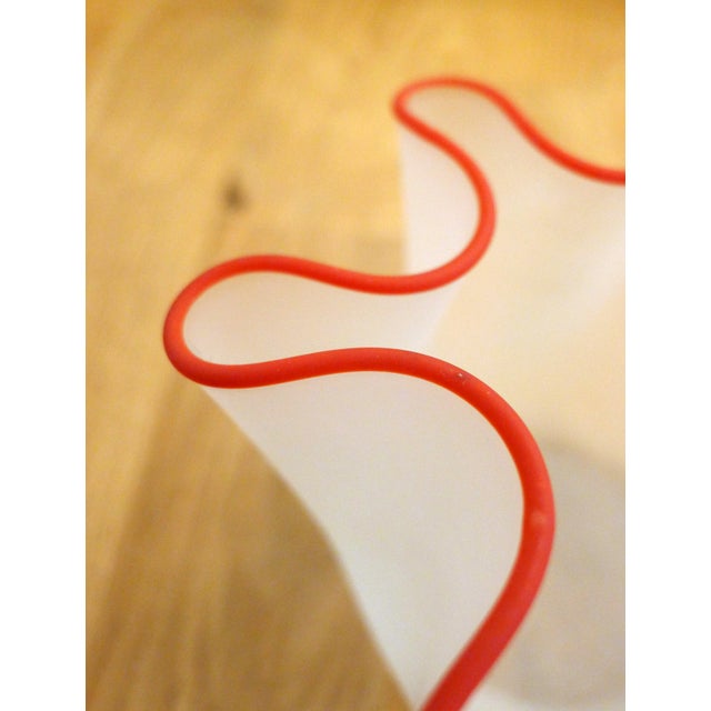 Small Fazzoletto Handkerchief-Shaped Vase in Frosted Glass, 1950s For Sale - Image 11 of 13