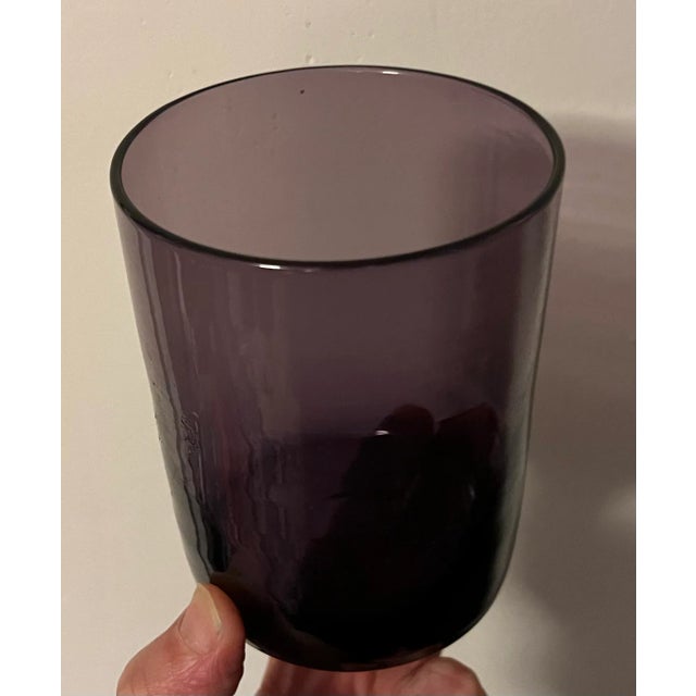 Antique 19th Century Anglo Irish Blown Amethyst Glass Whisky Tumbler For Sale - Image 9 of 11