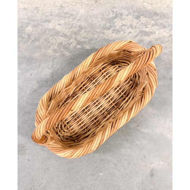 Vintage Wicker Oval Basket For Sale In Tampa - Image 6 of 7