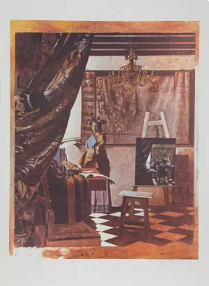 George Deem, Two Extra Buttons, Lithograph