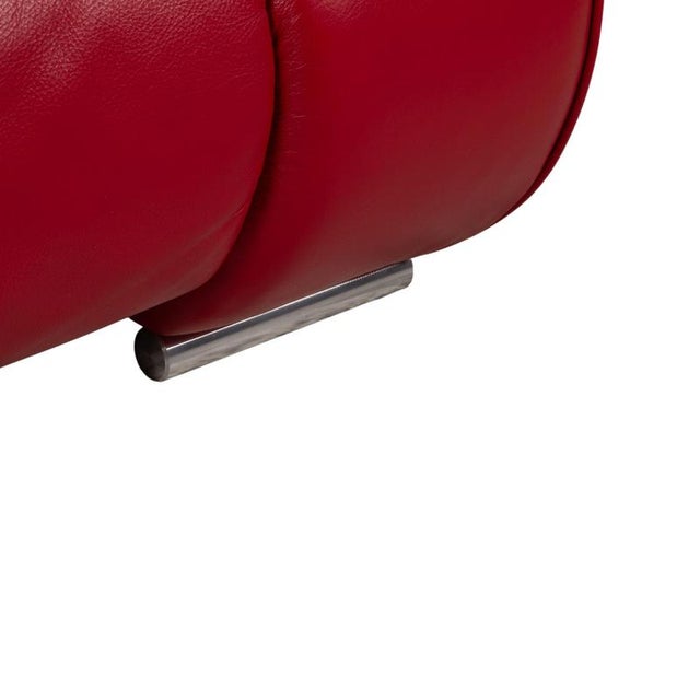 Two-Seater Sofa and Ottoman in Leather from Musterring, Set of 2 For Sale - Image 12 of 18