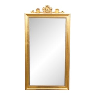 Vintage 1989 Windsor Art Louis XV Rococo Style Gold Gilt Beveled Wall Mirror 37" For Sale