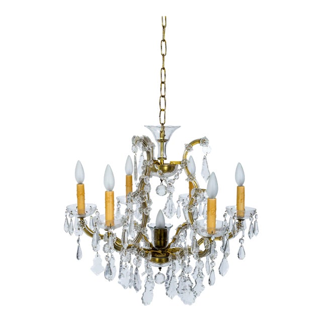 1920s Maria Theresa Style Crystal Chandelier For Sale