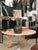 1960s Round Coffee Table with Brass Base and Pink Marble Top, Italy, 1960s For Sale - Image 5 of 8
