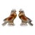 Vintage Traditional Porcelain Homing Pigeon Bird Sculpture - a Pair For Sale
