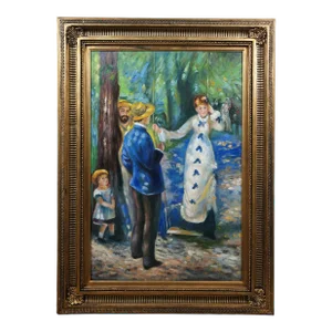 La Balançoire Swing Impressionist Oil Painting After Pierre-Auguste Renoir 46"