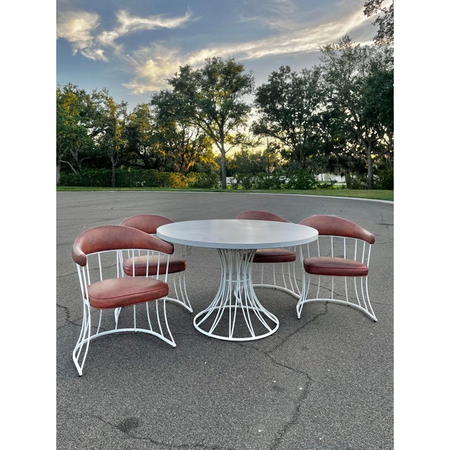 Modern Mid Century Dining Set by Max Stout for Blacksmith. A retro dining set with comfort and a truly vintage design. A...