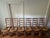 Mid 20th Century Set of 6 French Country Style Oak Ladder-Back Dining Chairs With Rush Seats For Sale - Image 5 of 9