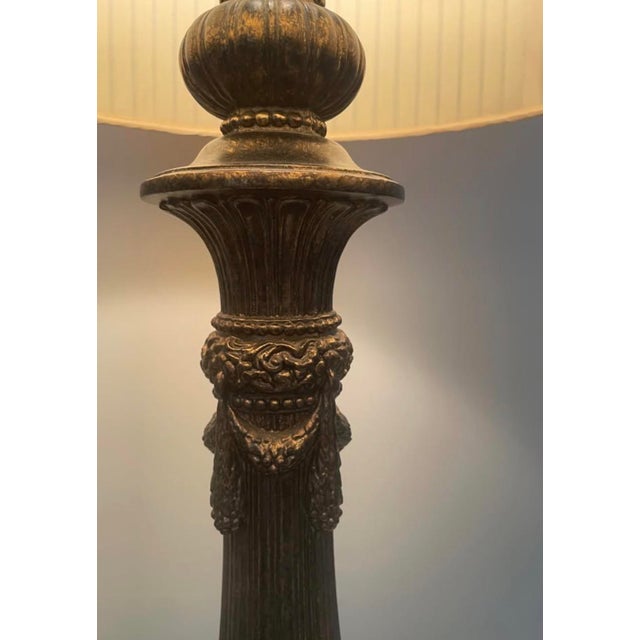 1960s Mid-Century Black Modern Marble Turner Table Lamp - New Old Stock For Sale - Image 4 of 9