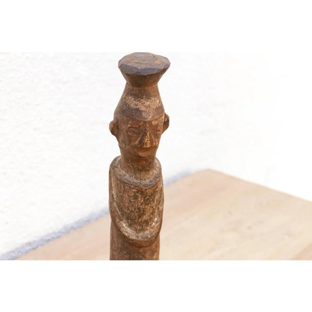 Brown The Silent Observer, Antique African Tribal Sculpture For Sale - Image 8 of 9