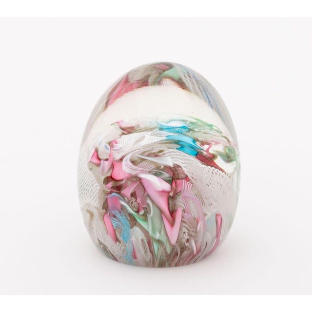 Green Collection of Six Collection of Murano and French Glass Paperweights For Sale - Image 8 of 13