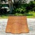 Chocolate Late 20th Century Vintage Coastal Woven Rattan Ghost Center Hall Table For Sale - Image 8 of 12