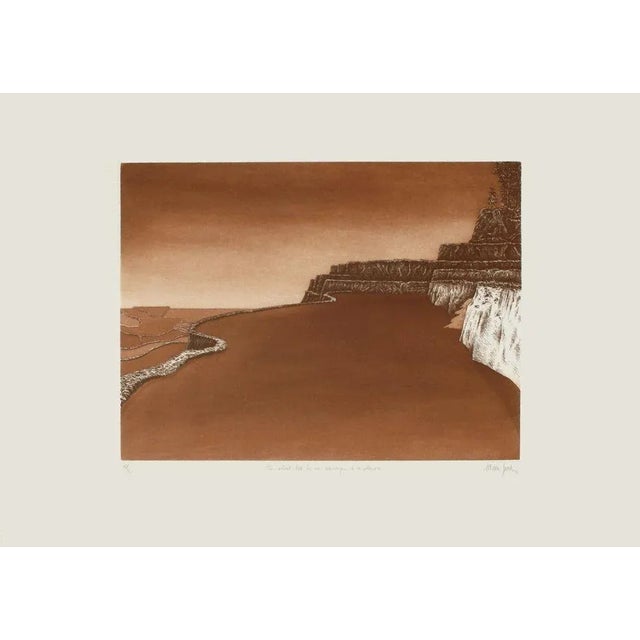 Figurative 1982 Marc Jurt Elles Volent Bas Les Oies Sauvages Etching For Sale - Image 3 of 3