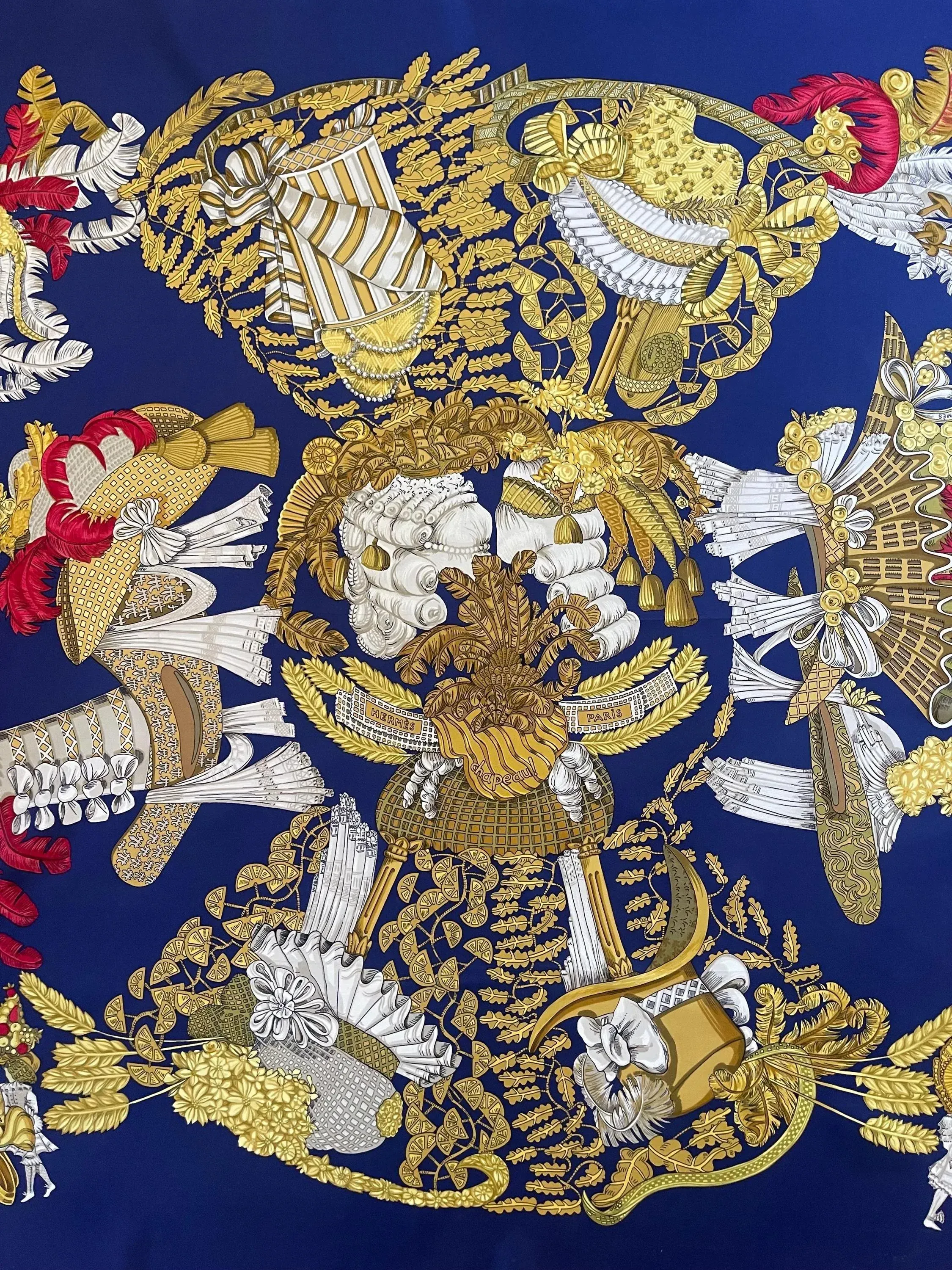Hermès Scarf “Chapeau!” 1990 | Chairish