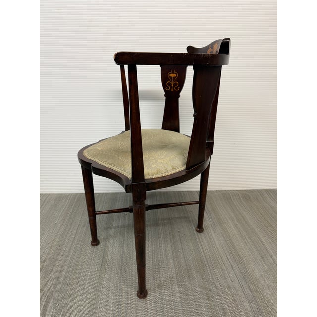 18th Century Edwardian Inlaid Corner Chair For Sale In San Francisco - Image 6 of 12