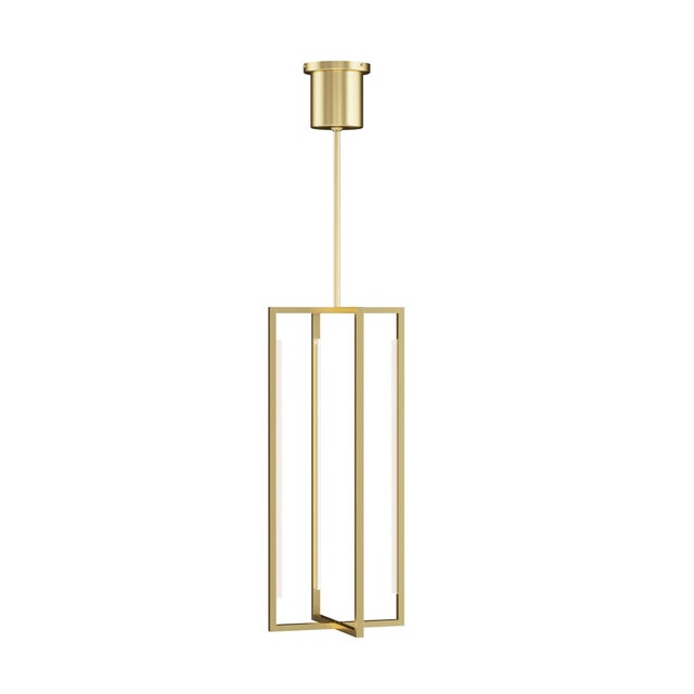 Celebrating the influence of geometry by linking thin rectangular frames, the Kenway 18 Pendant by Sean Lavin for Tech...
