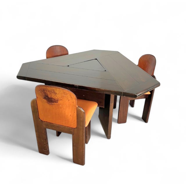Mid-Century Dining Table and Chairs by Silvio Coppola for Fratelli Montina, Italy, 1970s, Set of 4 For Sale - Image 6 of 15