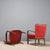 Wood Red Armchairs, 1950s, Set of 2 For Sale - Image 7 of 8