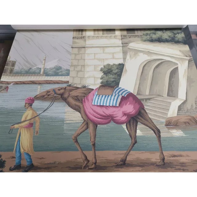 Not Yet Made - Made To Order 36" * H96" * 13ps, Eearly View of India Panoramic Wallpaper - Set of 13 For Sale - Image 5 of 12
