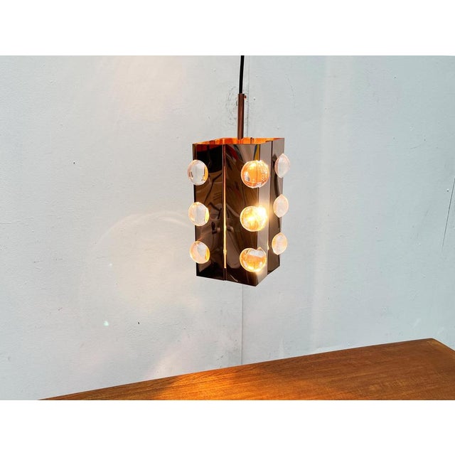 Metal Mid-Century German Acryl and Copper Pendant Lamp from Cosack, 1960s For Sale - Image 7 of 18