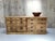 Dimensions: 198cm wide x 77cm deep x 84cm high. 8 Drawers 40cm wide x 61cm deep x 13cm high, 2 drawers measure 42cm wide x...