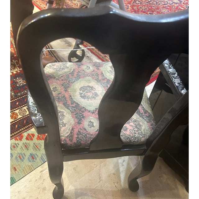 Antique Chinese Export Mother-of-Pearl Inlaid Armchair For Sale - Image 9 of 10