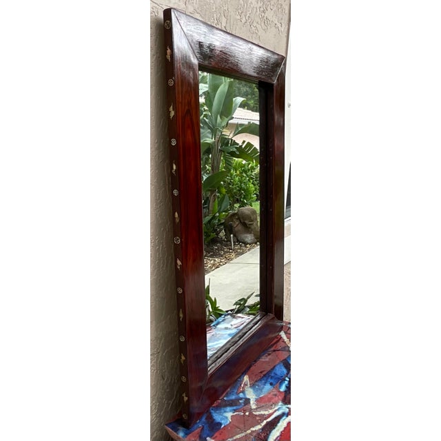 One of a Kind Antique Hand Carved Chinese Wall Mirror For Sale - Image 4 of 12