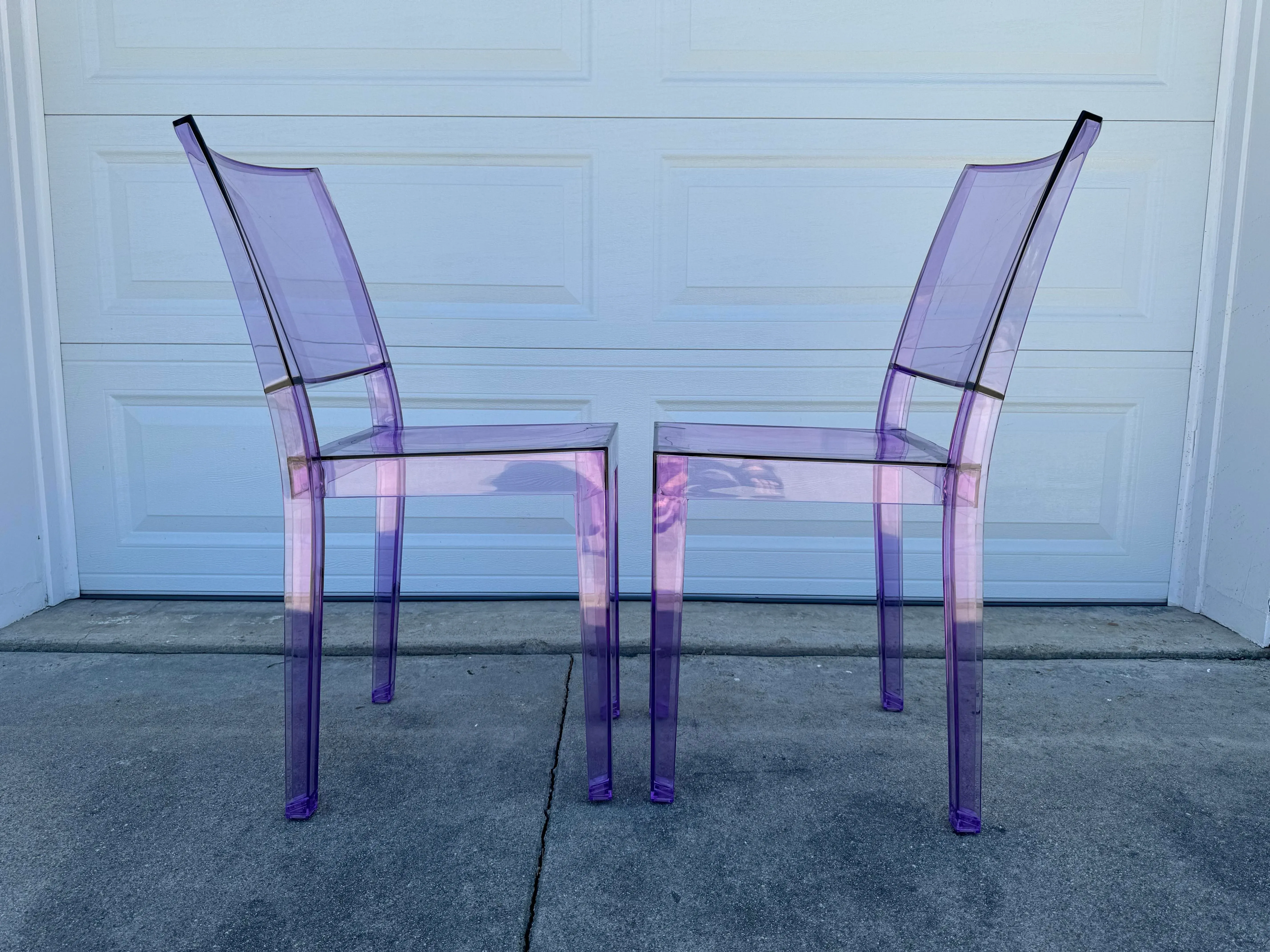 Kartell FPE chair 紫色 Philippe Starck for Kartell, Purple La Marie Chairs - a Pair