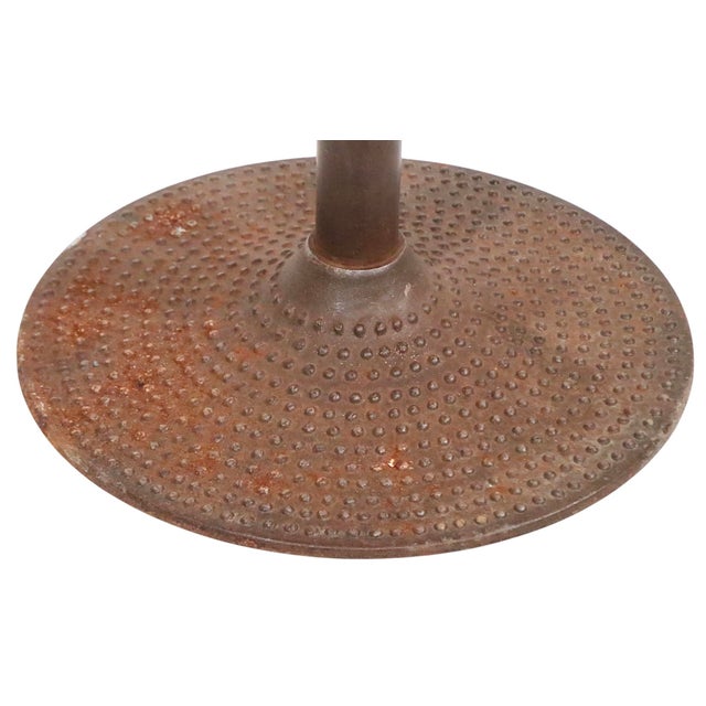 Mid Century Round Cafe Style Bistro Dining Table With Cast Iron Base For Sale - Image 9 of 9