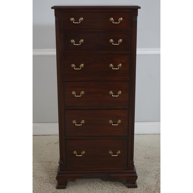 Age: C.2010 Details: Finish no.29 Model 174 Mahogany Bracket Feet Dovetailed Drawer Construction Fine Carved Details High...