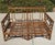 Vintage Rattan Chinoiserie Loveseat, New Pink Linen Upholstery For Sale - Image 10 of 14