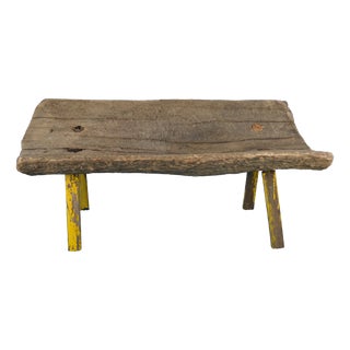 Brutalist Bench in Oak For Sale