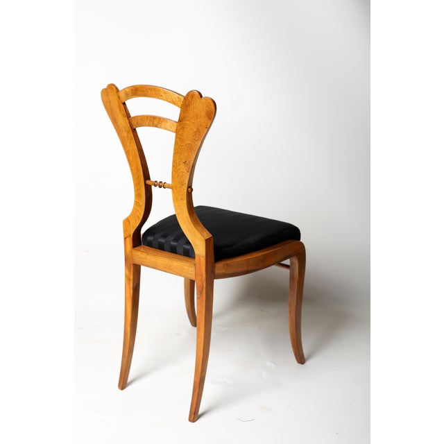 Viennese Biedermeier Chairs in Walnut, 1840s, Set of 4 For Sale - Image 9 of 12