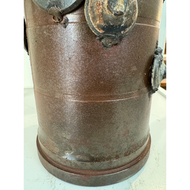 Vintage Metal Sculptural Vase For Sale - Image 10 of 11