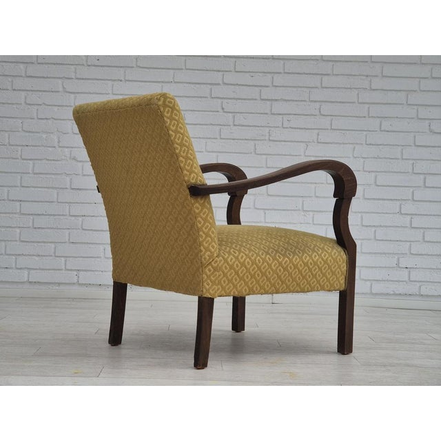 Danish Armchair in Cotton & Wool Fabric, 1950s For Sale - Image 13 of 18