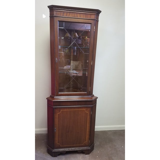 Vintage Wooden Display Corner Cabinet Chairish