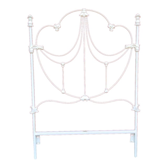 Vintage Mid 20th Century Elliotts Design White Enamel Wrought Iron