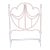 Vintage Mid 20th Century Elliotts Design White Enamel Wrought Iron Brass Headboard Twin For Sale