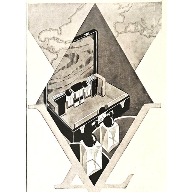 1920s 1928 RARE-Set of 2- Original French Art Deco Louis Vuitton Illustrated Advertisement Prints-Luxury Products For Sale - Image 5 of 5