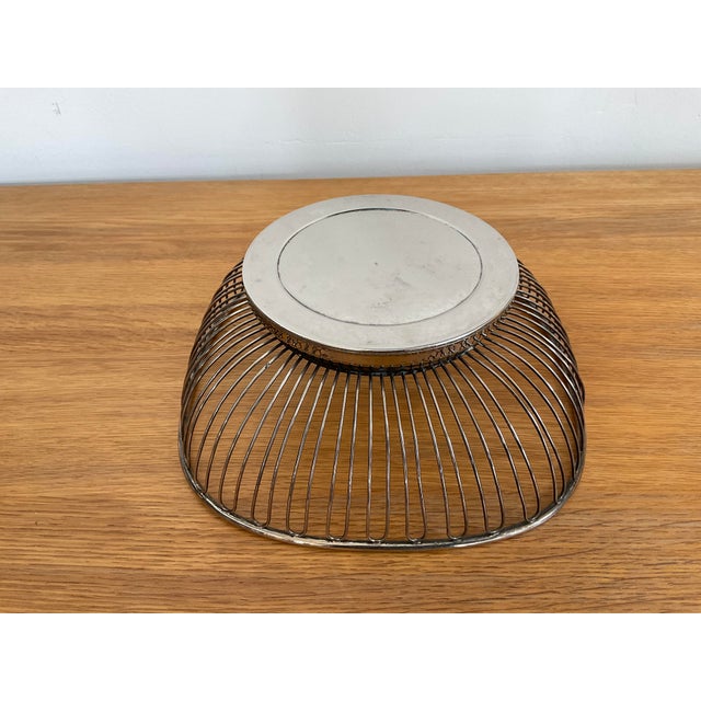 Mid-Century Silver Plated Bread Basket - Attributed to Gorham For Sale - Image 10 of 12