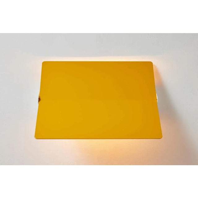 Cassina Large Charlotte Perriand 'Applique à Volet Pivotant Plié' Wall Light in Yellow For Sale - Image 4 of 12