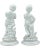 Pair Andrea by Sadek Cherub Statues Figures Ceramic White 10"h For Sale - Image 4 of 12