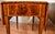 1930s English Hepplewhite Mahogany Satin Wood Inlay Leather Top Drop-Leaf Pembroke Side Tables For Sale - Image 12 of 18